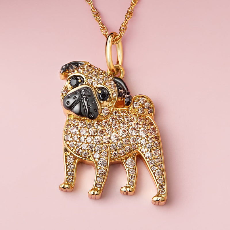 Colar + Pingente Pug | Banhado em Ouro 18K